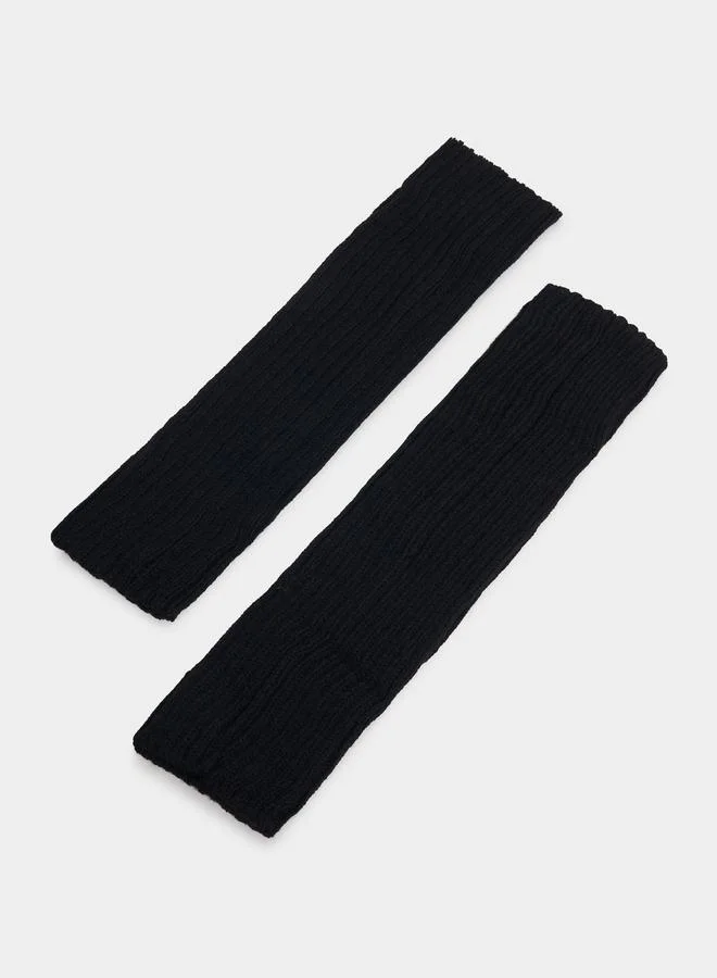 Styli Knitted Ribbed Leg Warmer Socks